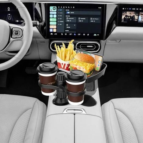 Porte-Biberon,Porte-Gobelet de Voiture avec Base de Comcussion,Résistant à 360 °,Réglable, Alimentaire,Clics Organisés, (1/4)