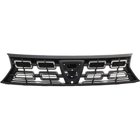 Grille de calandre avant noire et chromée avec trou caméra Dacia Duster depuis 2018