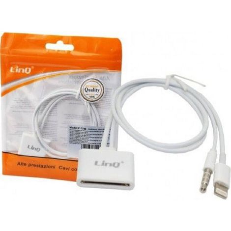Trade Shop - Cavo Adattatore Di Carica Per Iphone 30-pin Lightning + Jack Audio 3,5mm Ip-7746 - (1/4)