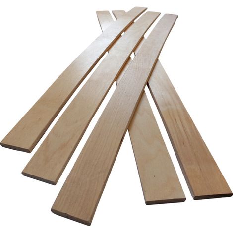 Ebac Literie – Lot de 5 lattes pour sommier 874x48x8 mm – Bois hêtre 7 plis – Renfort pour lit BZ, clic clac, canapé