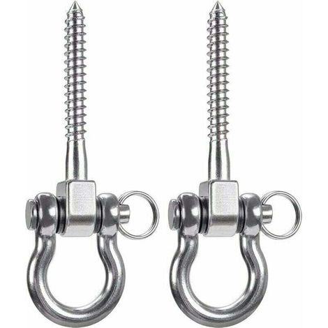 [NEVER USED] pieces 900 kg load capacity, 304 stainless steel, robust ceiling hooks, swing hooks, hanging hooks with screws for wood, yoga, hanging chair, punching bag, hammock, armchair R (1/4)