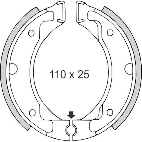 Zapatas de freno BRENTA para Yamaha DT50MX/R DT80 PW80 SR125 (110x25) (FT 0304)