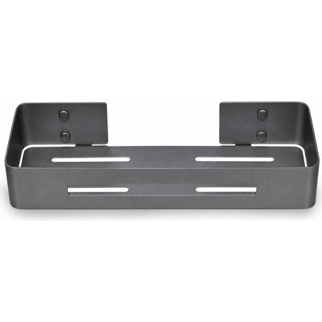 Étagère murale de douche 30 cm en acier inoxydable 304 gris gun (1/5)