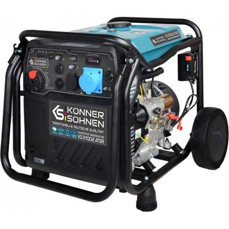 Könner & Söhnen – Groupe électrogène inverter 8,0 kW – Carburant essence – Démarrage électrique – ATS pour alimentation automatique – Technologie de pure sinus (1/8)