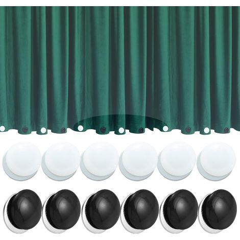 12 PCS Aimant rideau de douche, bande de plomb pour embrasse rideau Accessoires de poids pour rideau de douche (1/5)