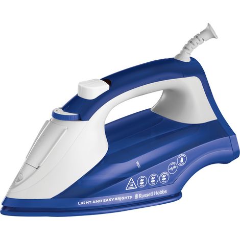 Russell Hobbs 26483-56 ferro da stiro Ferro a vapore Piastra in Ceramica 2400 W Blu, Bianco