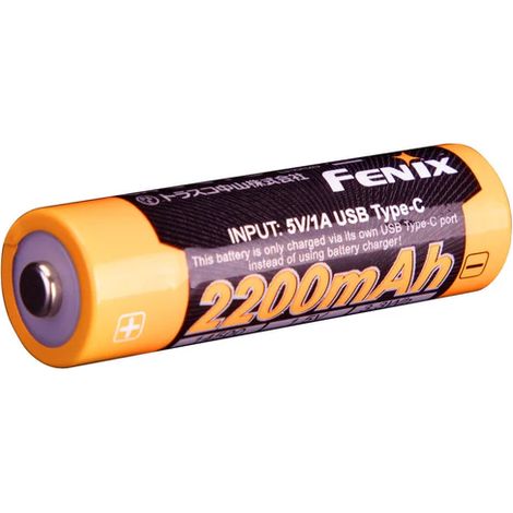 BATTERIA ricaricabile Li-ion FENIX 14500 1,5V 2200 mAh