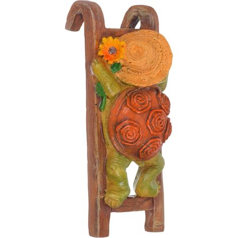 Tortue décorative en résine pour pot de fleurs (1/5)