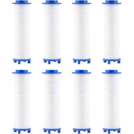 (115 mm) Duschkopffilter, 8 Stück PP-Baumwoll-Duschfilter für abnehmbaren Anti-Kalk-Duschkopf für Handbrause (1/4)