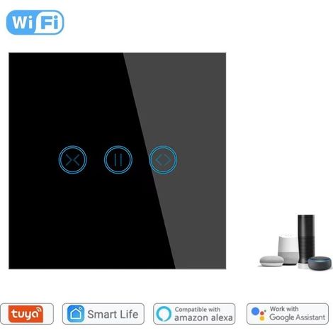 Tuya Interruttore per Tende Smart WiFi Versione EU Colore: Nero (1/3)