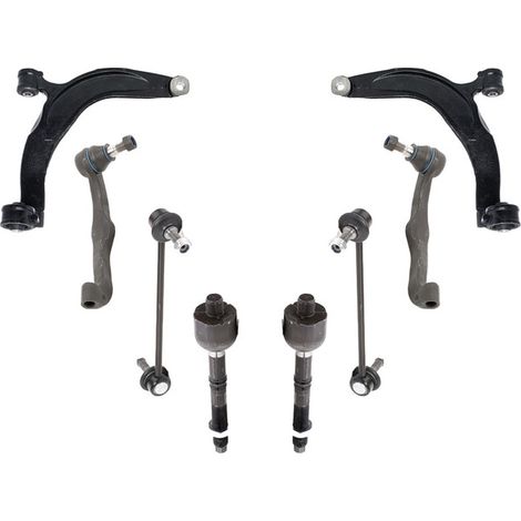 KIT BRACCIO OSCILLANTE 8 PEZZI COMPATIBILE CON VW CALIFORNIA T5 Camper (7EC, 7EF, 7EG, 7 / Kit Sospensione Completo OE/OEM / Bracci Oscillanti + Testine Sterzo / Sostituzione Diretta OEM