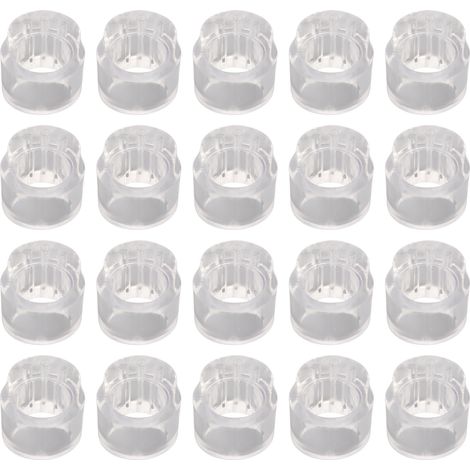 20 tampons de porte en PVC anti-choc transparent, butée de poignée pour chambre, protecteur de silence (1/5)