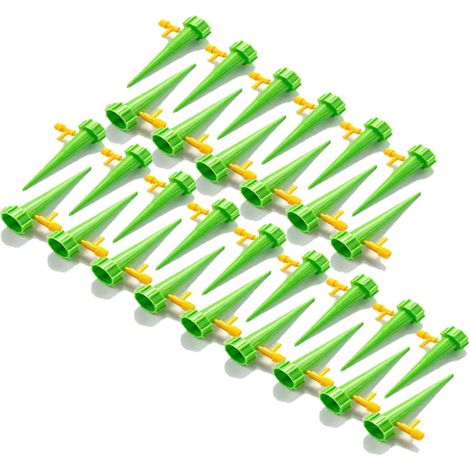 (30 pièces vertes) Kits d'arrosage automatique, arroseurs goutte à goutte, système d'arrosage automatique pour plantes d'intérieur, accessoires de jardin créatifs (1/4)