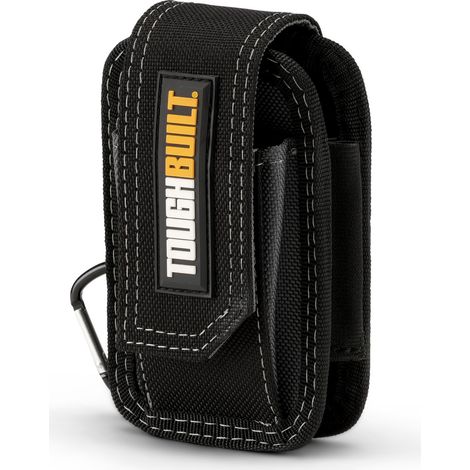 Poche pour smartphone vertical en polyester – Dimensions L8 x H16 cm – Fixation ceinture acier robuste – Compatible ceintures Toughbuilt - TB-33C (1/5)
