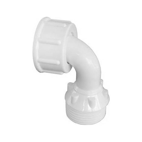 RACCORDO CURVO PER CARICO LAVATRICE MF 3/4 Bianco