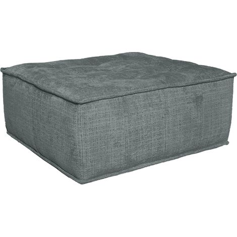 Pouf pour canapé modulable en tissu texturé gris - SWAY (1/5)