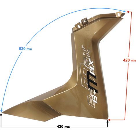 Carcasa delantera izquierda dorada para scooter B-Max (1/5)