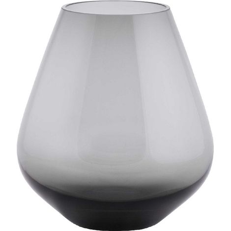 Vase en Verre Soufflé à la Bouche Fait Main Gris pour Décoration Intérieure de Salon - PANGIVO