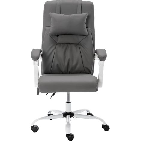 Maison Exclusive - Massage-Bürostuhl Grau Kunstleder (1/5)