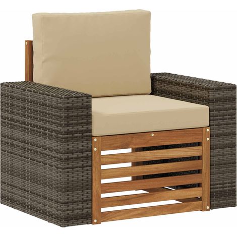Maison Exclusive - Outdoor Mittelsofa Massivholz Akazie Natur