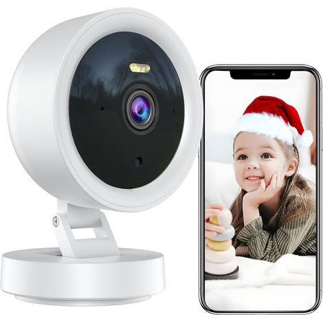 Caméra de sécurité sans fil 1080p, caméra WiFi intelligente pour intérieur et extérieur, batterie intégrée, vision nocturne, détection de mouvement, audio bidirectionnel pour la maison, le bureau et l (1/5)