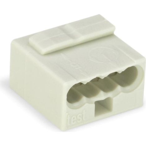 WAGO Micro-Steckklemmen 243-304, 4-polig, lichtgrau, 100 Stück