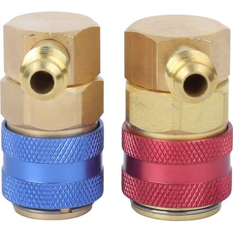 Connecteur d'angle droit 90° pour climatisation R134A, accessoire de raccord rapide non réglable (1/5)
