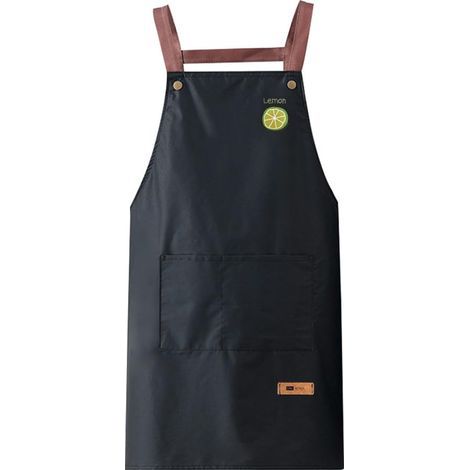 Tablier de Cuisine Réglable, Tablier de Cuisine, Tablier de Cuisine Femme Homme, Tablier Imperméable, Tablier de Style H Back, Tablier Réglable avec 2 Poches,Tablier de Barbecue, Tablier Chef, Noir (1/5)