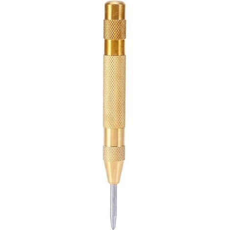 Auto Punch, Metal Auto Punch, Steel Auto Punch, Brass Spring Nail Punch with HSS Tip and Adjustable Tension (1/4)