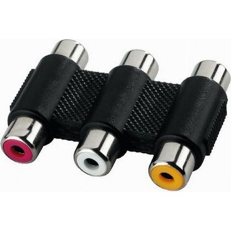 Trade Shop - Copy Of Set 2 Pz Connettore Adattatore Audio Spina Rca Femmina A Aux 3,5mm Maschio C-046 - (1/4)