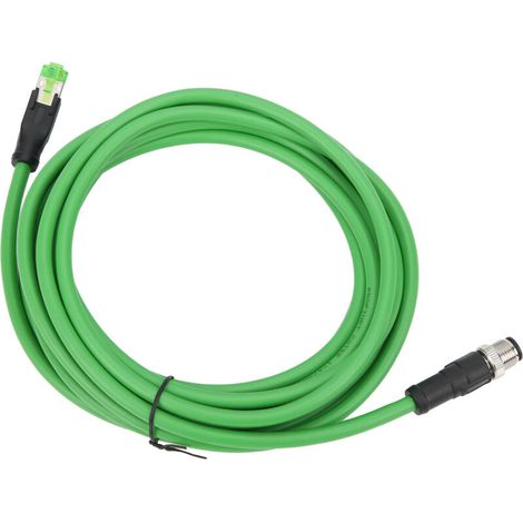 Câble Ethernet industriel M12 à RJ45, fil de connexion étanche IP67, longueur 5m/16,4 pieds (1/5)