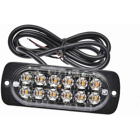 Stück 12 LED-Blitzlichter, gelb, Warnblinker, Notfall-Seitenmarkierungsleuchten, Warnsignal Towi