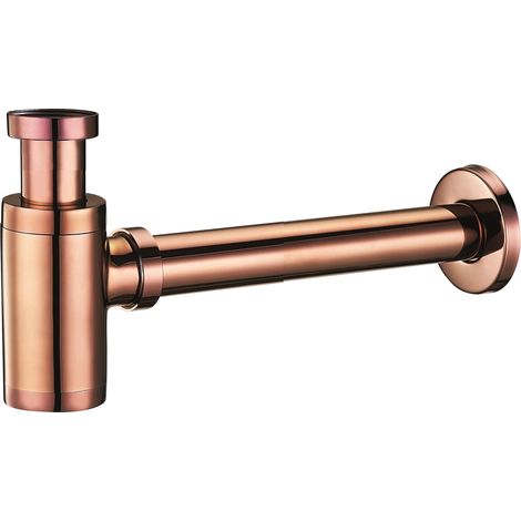 Mexen semi-sif贸n para lavabo redondo, oro rosa - 79950-60