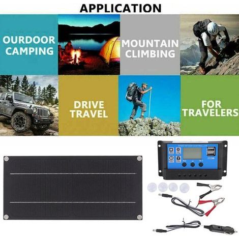 Kit Solaire 600W 18V avec Contrôleur de Charge 100A pour Batterie - Équipement d'Extérieur et Agricole (1/5)