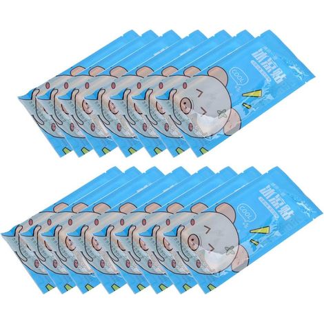 Autocollants de Patch de Refroidissement 30 Pièces Autocollants de Refroidissement d'été pour le Front et le Téléphone Portable Tissu Non tissé Doux pour la Peau Gel Soluble (1/5)