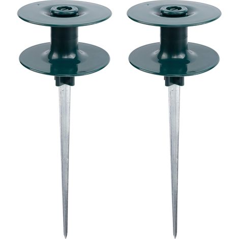 Piquet de guidage de tuyau d'arrosage en métal robuste résistant à la rouille pour la protection des plantes - 2 pièces (1/5)