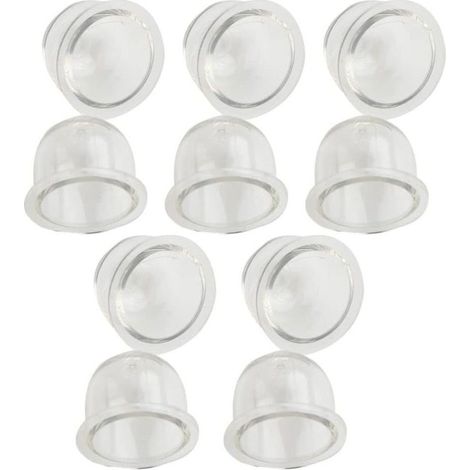 Lot de 10 ampoules d'amorçage pour pompe à carburant pour tronçonneuses, souffleurs, débroussailleuses, carburateurs, diamètre extérieur 19 mm/22 mm, ampoule d'amorçage de carburateur 19 mm (1/4)