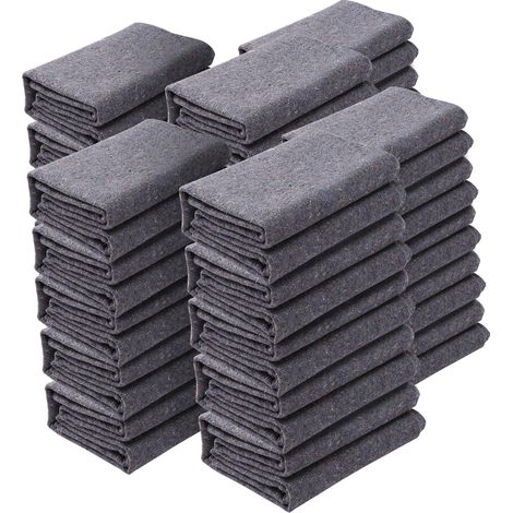 Couvertures de Déménagement de Meubles 1829x1372 mm Lot de 24 Grandes Couvertures de Protection d'Emballage Robustes en Coton Recyclé pour Protéger Meubles Planchers Appareils Électroménagers (1/5)
