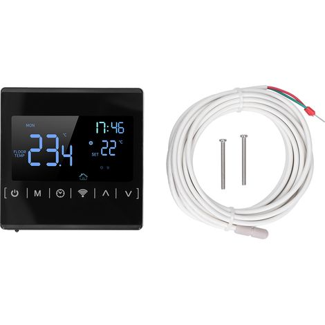 Fußbodenheizungsregler, Touchscreen, programmierbarer WLAN-Thermostat, Industriebedarf.