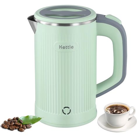 Bouilloire de voyage compacte et portable, idéale pour le camping. Ébullition rapide. (Verte) (1/5)
