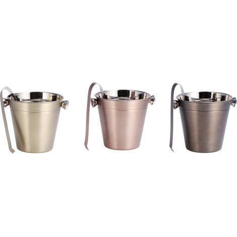 Regalo Italiano Secchiello Portaghiaccio con Pinza Ass. D 14 Cm H 14 Cm 1 Pz