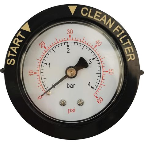 Manomètre - Pression Sortie Arrière Filtre - Pour Systèmes Hydrauliques Et Pneumatiques - 0 À 10 Bar - Filetage G1/4 - Unité ×1 (1/5)