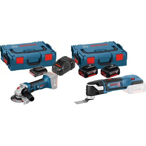 Utensile multifunzione a batteria Brushless GOP 18 V-28 e Smerigliatrice GWS 18 V-LI Professional + Batterie (2X6Ah+1X2Ah)BOSCH (1/5)