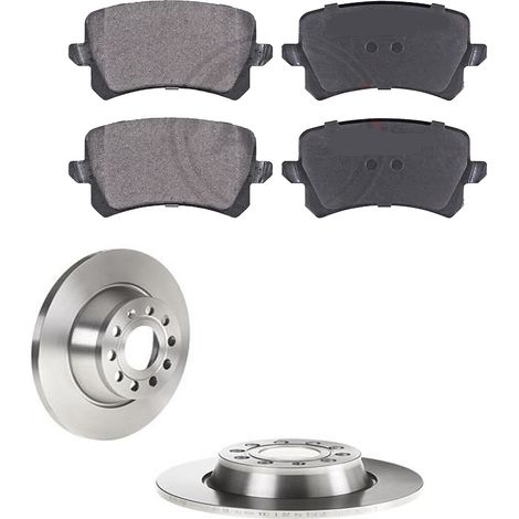 KIT FRENI POSTERIORI compatibile con VW SHARAN (7N1,7N2) - DISCHI + PASTIGLIE OEM: P 85 109 / 17628 , 18319 /SOSTITUZIONE DIRETTA/BASSA POLVERE/SILENZIOSO (1/5)