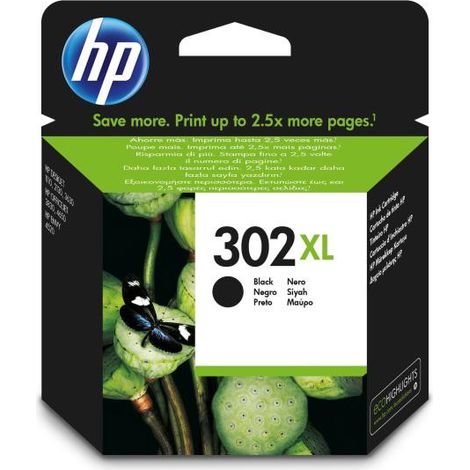 HP 302XL Cartouche d'encre noire grande capacité authentique (F6U68AE) pour HP DeskJet 2130/3630 et HP OfficeJet 3830 (1/5)