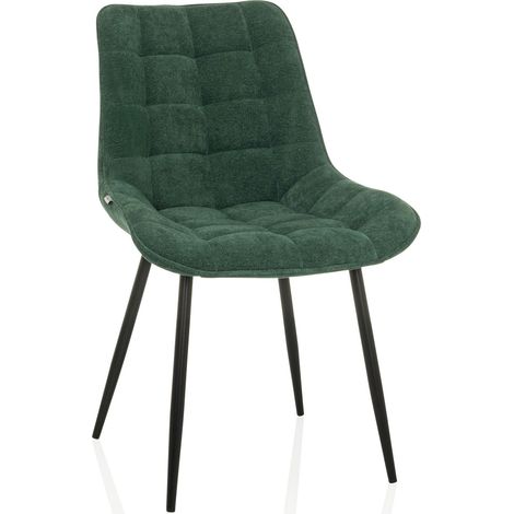 Dining Stuhl / Polsterstuhl ELARIS Stoff petrol hjh LIVING