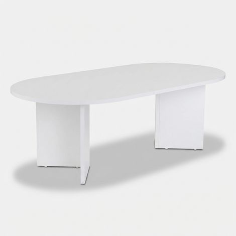 Tavolino da salotto moderno in melaminico 119x60 cm Sable - Bianco - Bianco