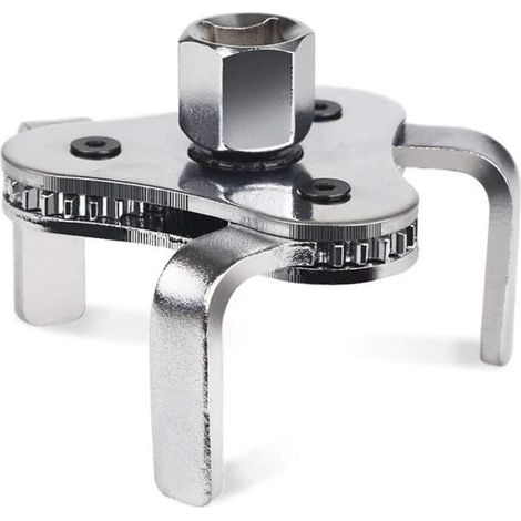 Llave universal ajustable para filtro de aceite de 2-1/2 a 4,5 pulgadas, juego de herramientas con 3 mordazas (1/4)