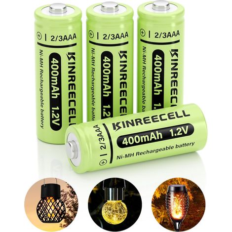 Pile Solaire Rechargeable 2/3AAA 400 mAh 1,2 V, modèle Non AAA (1/5)