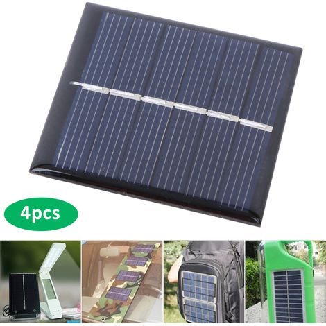 Kit solaire portable 4 panneaux 3V 168mA pour charge d'urgence et alimentation extérieure DIY